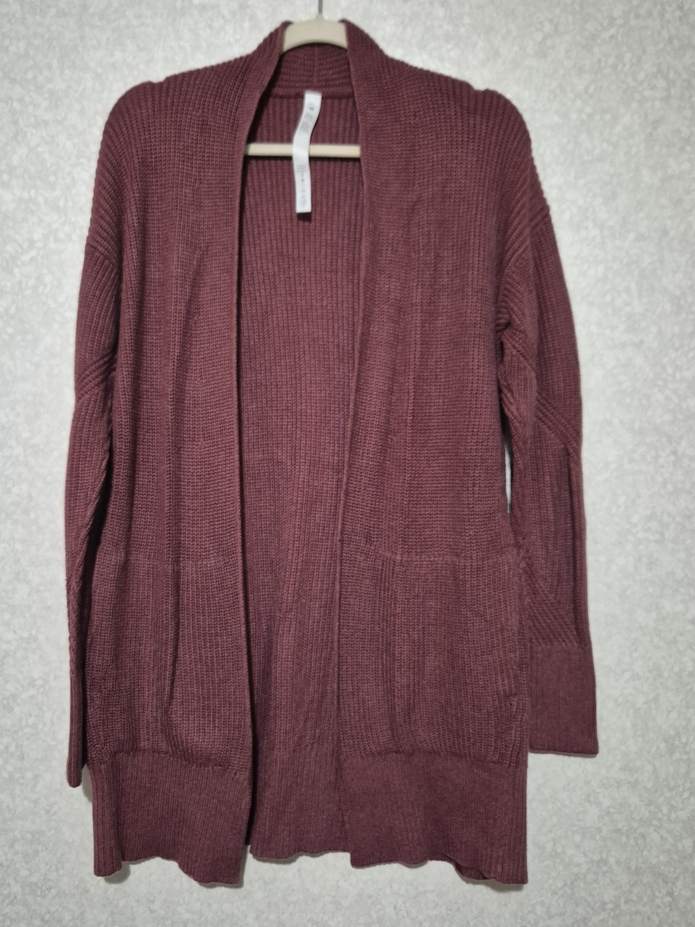 lululemon athletica Open-Front Knit Cardigan - Burgundy-Size:M/L